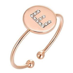 14K Gold Plated Initial E Letter Stackable Rings for Women | Fashion Rings